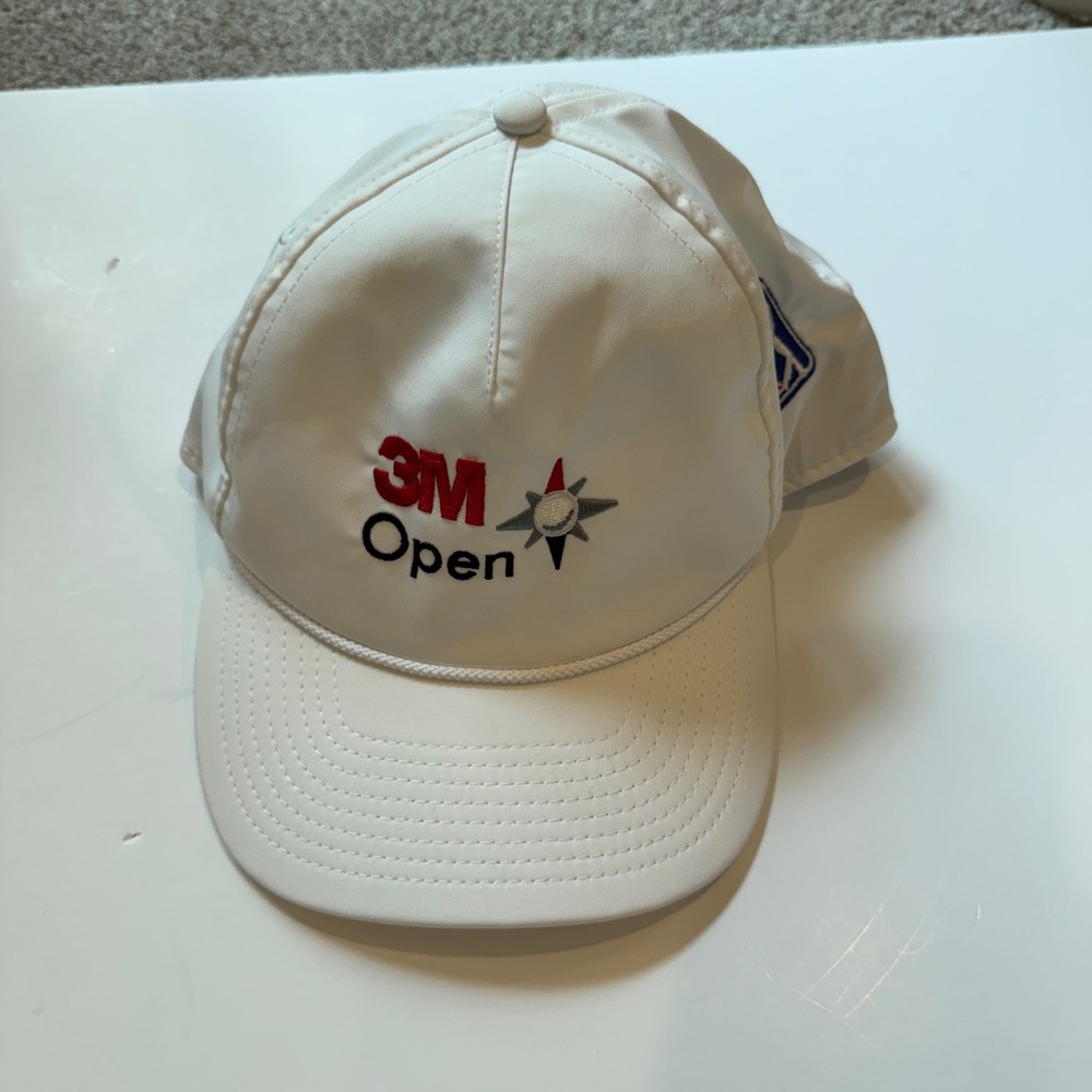 Imperial 3M Open PGA Tour Golf Hat White Rope Snapback Performance Cap